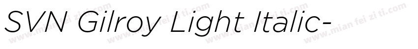 SVN Gilroy Light Italic字体转换